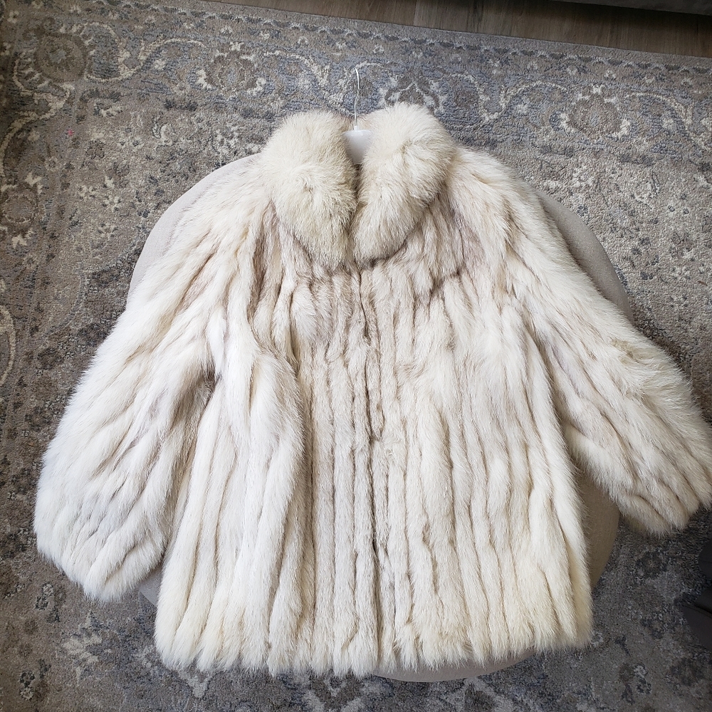 REAL Blue Fox Fur Coat